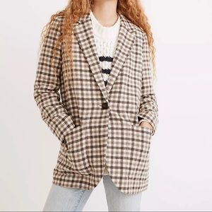 Madewell Larsen undyed check blazer